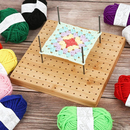 Bamboo Crochet Knitting Blocking Board Kit for Easy Crafting - Smarsty