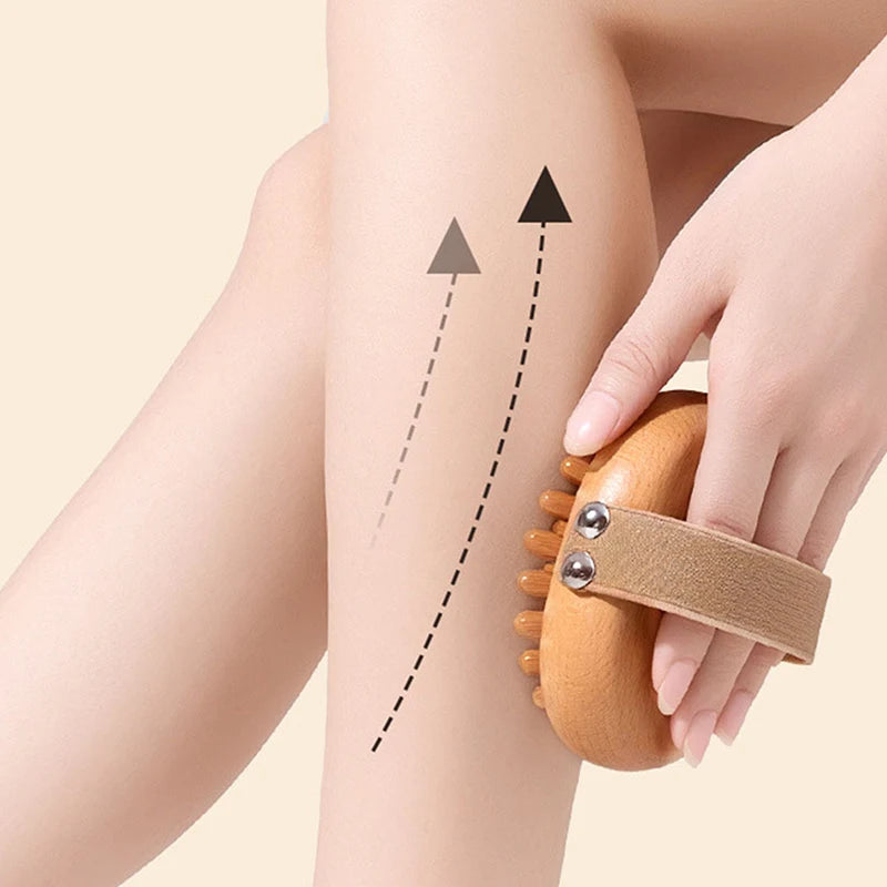 Ergonomic Wooden Body Anti Cellulite Massage Brush - Smarsty