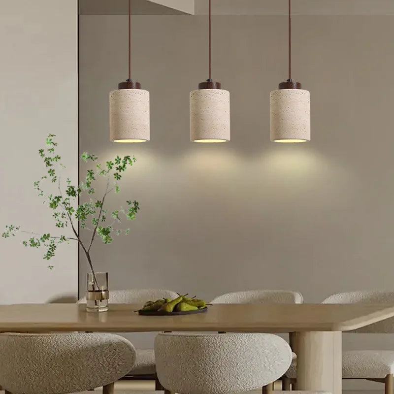 Japanese Wabi-Sabi Yellow Stone Pendant Light - Smarsty