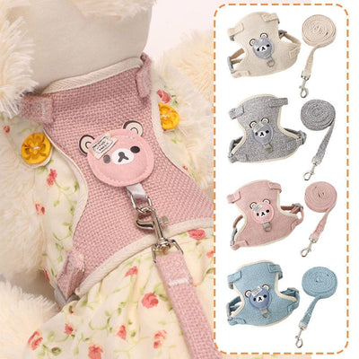 Small Pet Vest Harness with Leash for Safe Walking - Smarsty