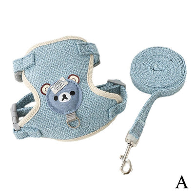 Small Pet Vest Harness with Leash for Safe Walking - Smarsty