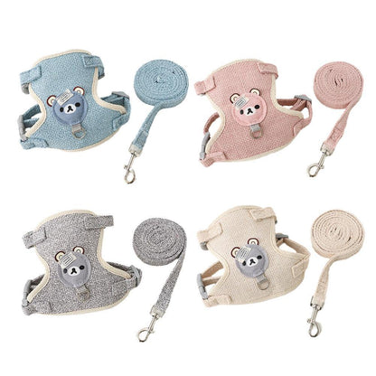 Small Pet Vest Harness with Leash for Safe Walking - Smarsty