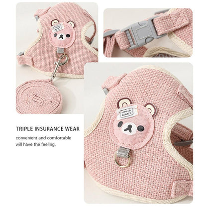Small Pet Vest Harness with Leash for Safe Walking - Smarsty