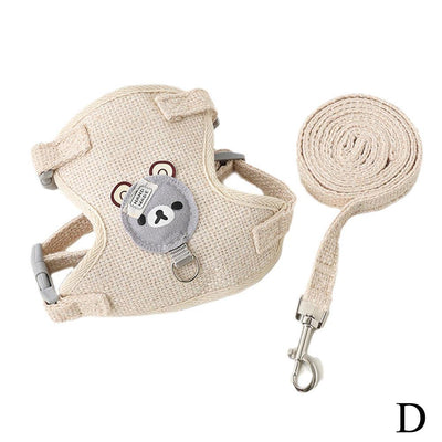 Small Pet Vest Harness with Leash for Safe Walking - Smarsty