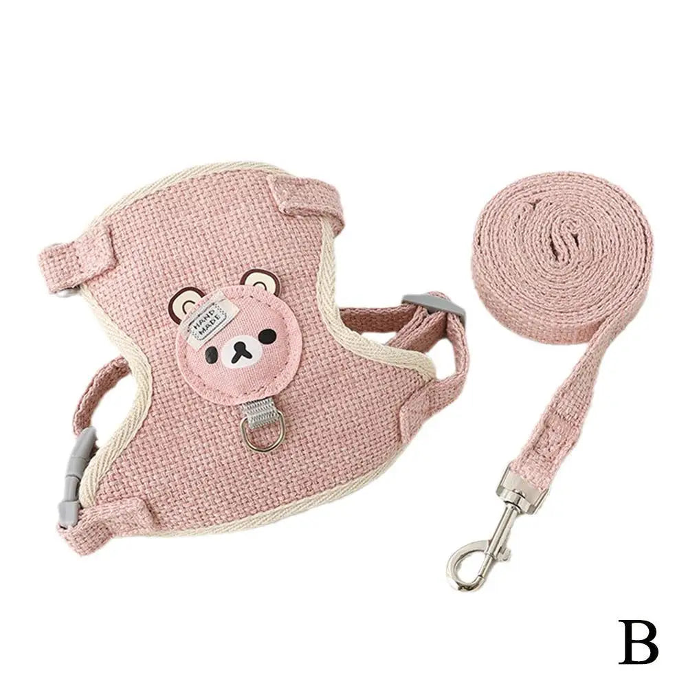 Small Pet Vest Harness with Leash for Safe Walking - Smarsty