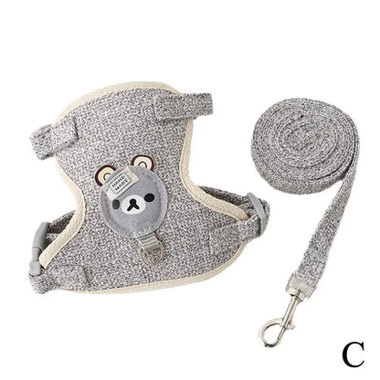 Small Pet Vest Harness with Leash for Safe Walking - Smarsty