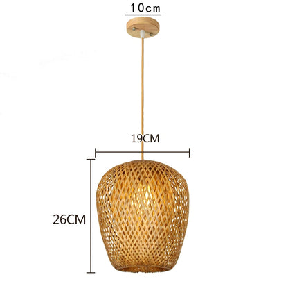 Hand Knitted Bamboo Pendant Lamp for Home Decor - Smarsty