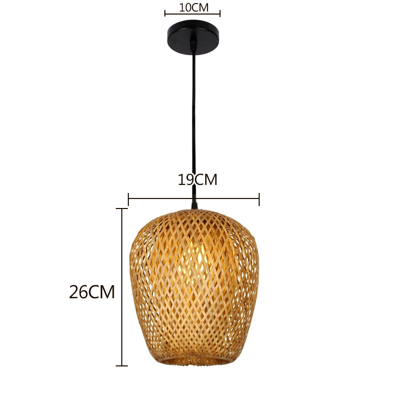 Hand Knitted Bamboo Pendant Lamp for Home Decor - Smarsty