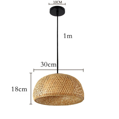 Hand Knitted Bamboo Pendant Lamp for Home Decor - Smarsty