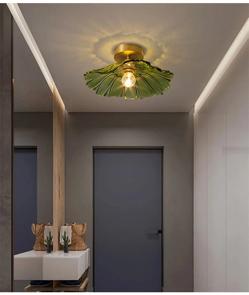 Vintage Flower Glass Pendant Light Fixture for Home Decor - Smarsty