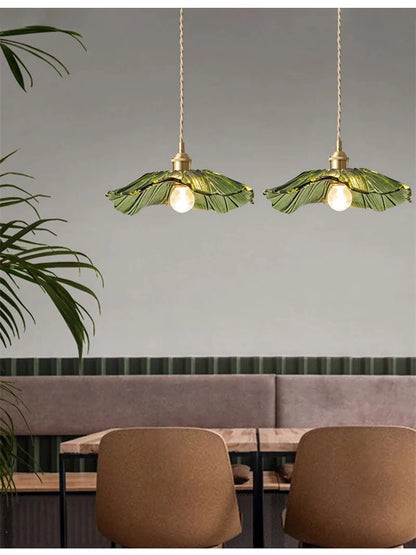 Vintage Flower Glass Pendant Light Fixture for Home Decor - Smarsty