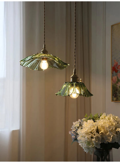 Vintage Flower Glass Pendant Light Fixture for Home Decor - Smarsty