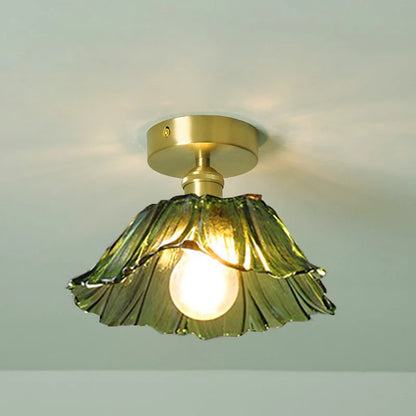 Vintage Flower Glass Pendant Light Fixture for Home Decor - Smarsty
