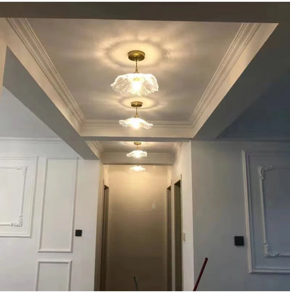 Vintage Flower Glass Pendant Light Fixture for Home Decor - Smarsty