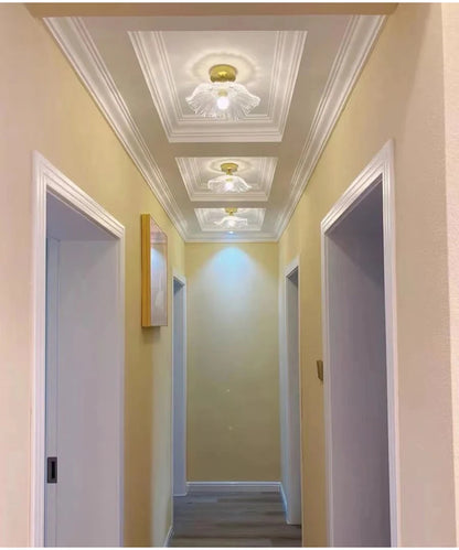 Vintage Flower Glass Pendant Light Fixture for Home Decor - Smarsty