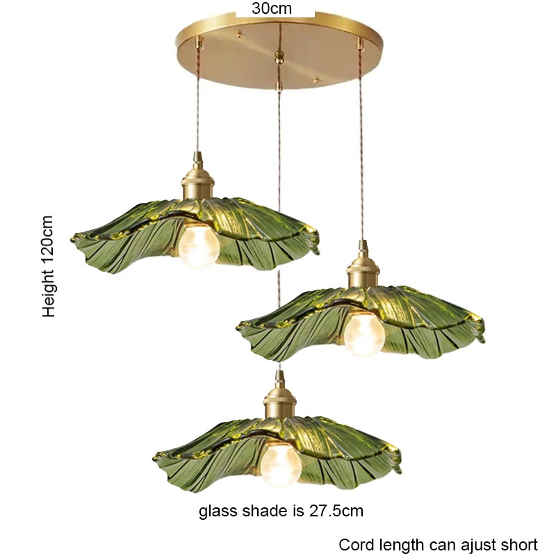 Vintage Flower Glass Pendant Light Fixture for Home Decor - Smarsty