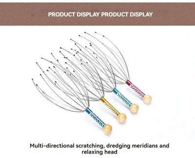 Stainless Steel Octopus Head Massager for Ultimate Relaxation - Smarsty