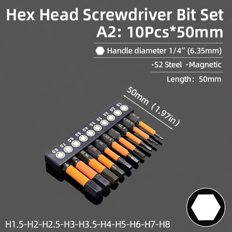 Magnetic Hex Head Allen Wrench Bit Set - Smarsty