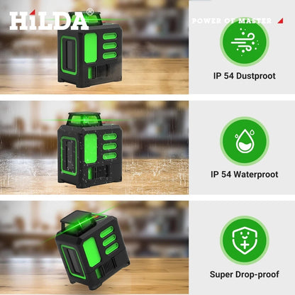 HILDA Green Laser Level Tool for Precision Alignment - Smarsty