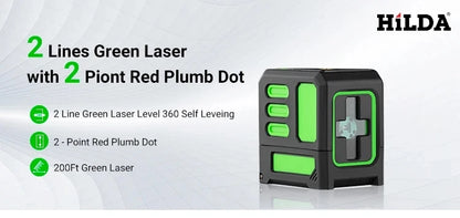 HILDA Green Laser Level Tool for Precision Alignment - Smarsty