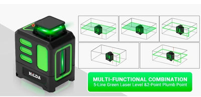 HILDA Green Laser Level Tool for Precision Alignment - Smarsty