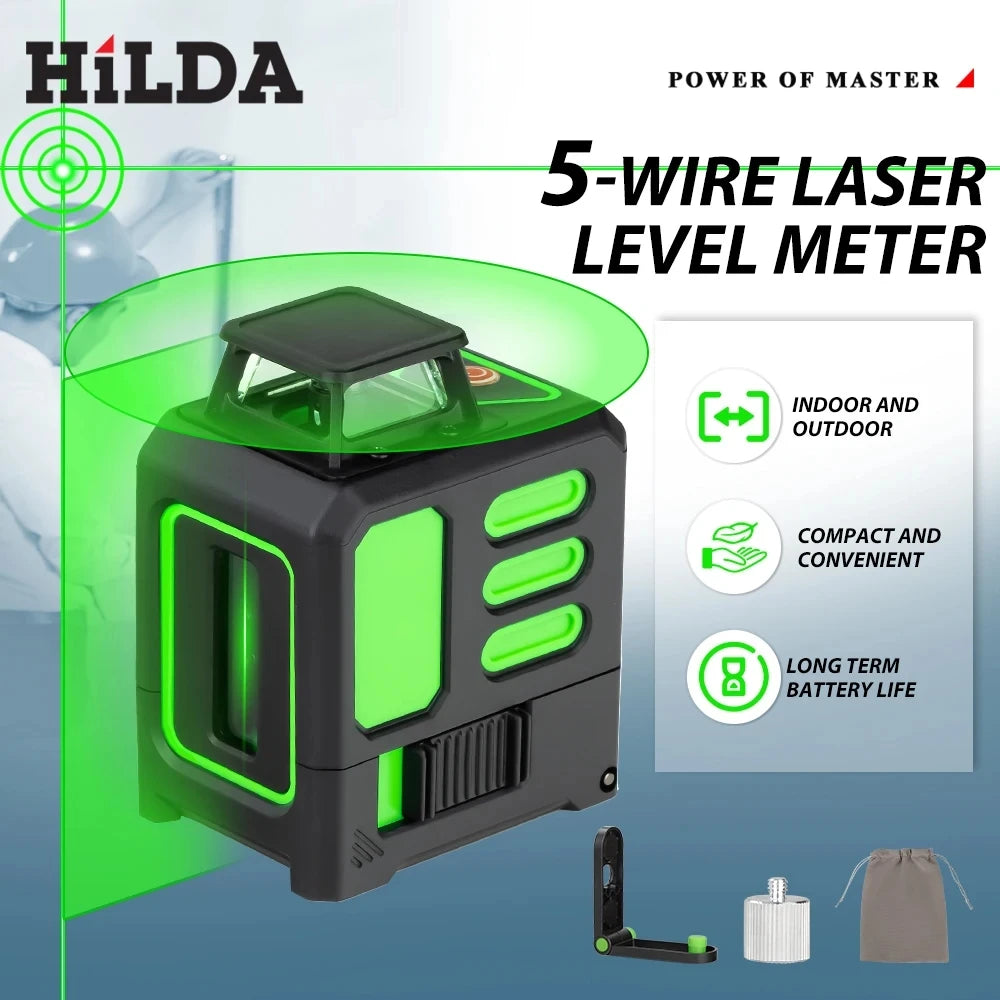 HILDA Green Laser Level 360 Automatic Precision Tool - Smarsty