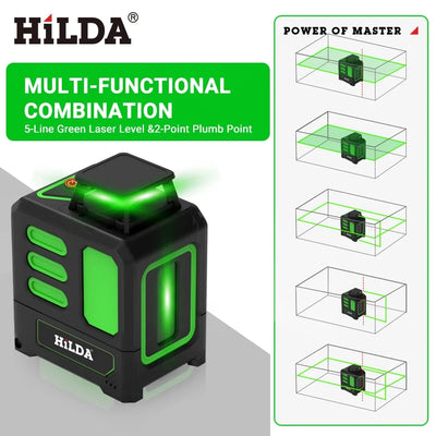 HILDA Green Laser Level 360 Automatic Precision Tool - Smarsty