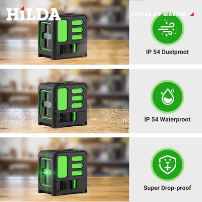 HILDA Green Laser Level 360 Automatic Precision Tool - Smarsty