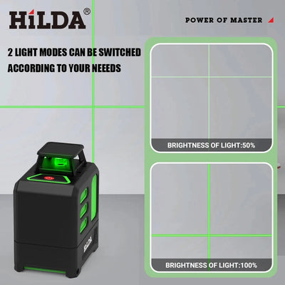 HILDA Green Laser Level 360 Automatic Precision Tool - Smarsty