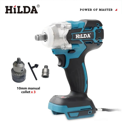 HILDA 18V Rechargeable Electric Impact Wrench for Car Maintenance - Smarsty