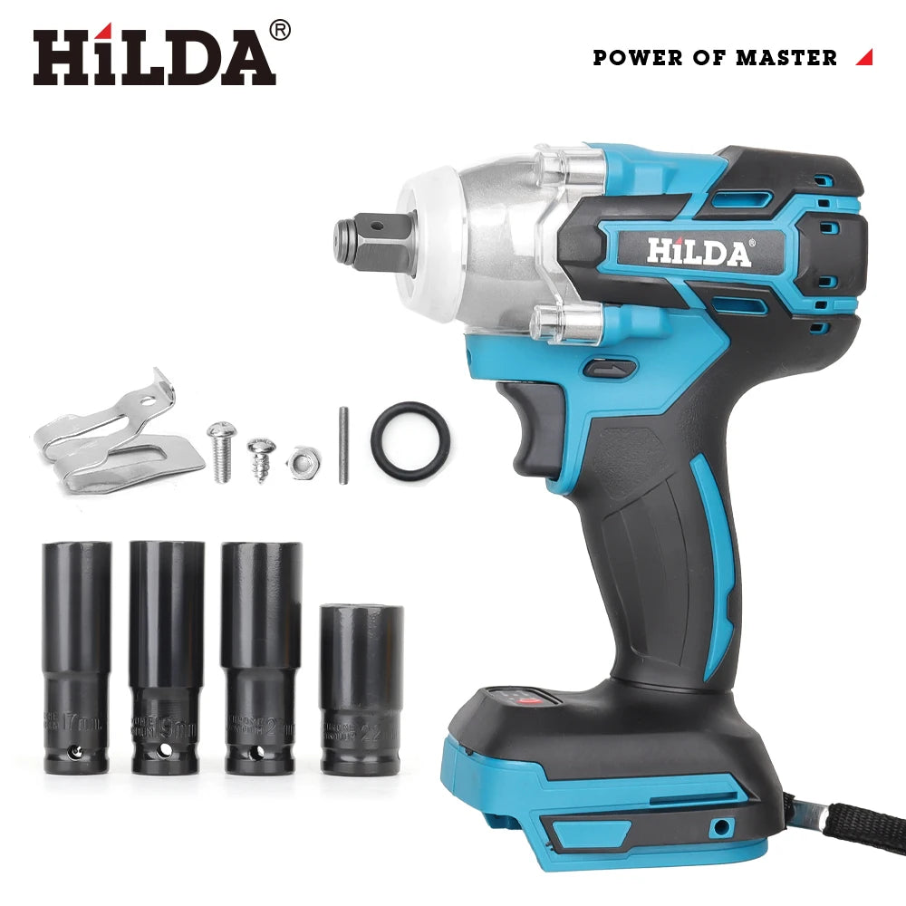 HILDA 18V Rechargeable Electric Impact Wrench for Car Maintenance - Smarsty