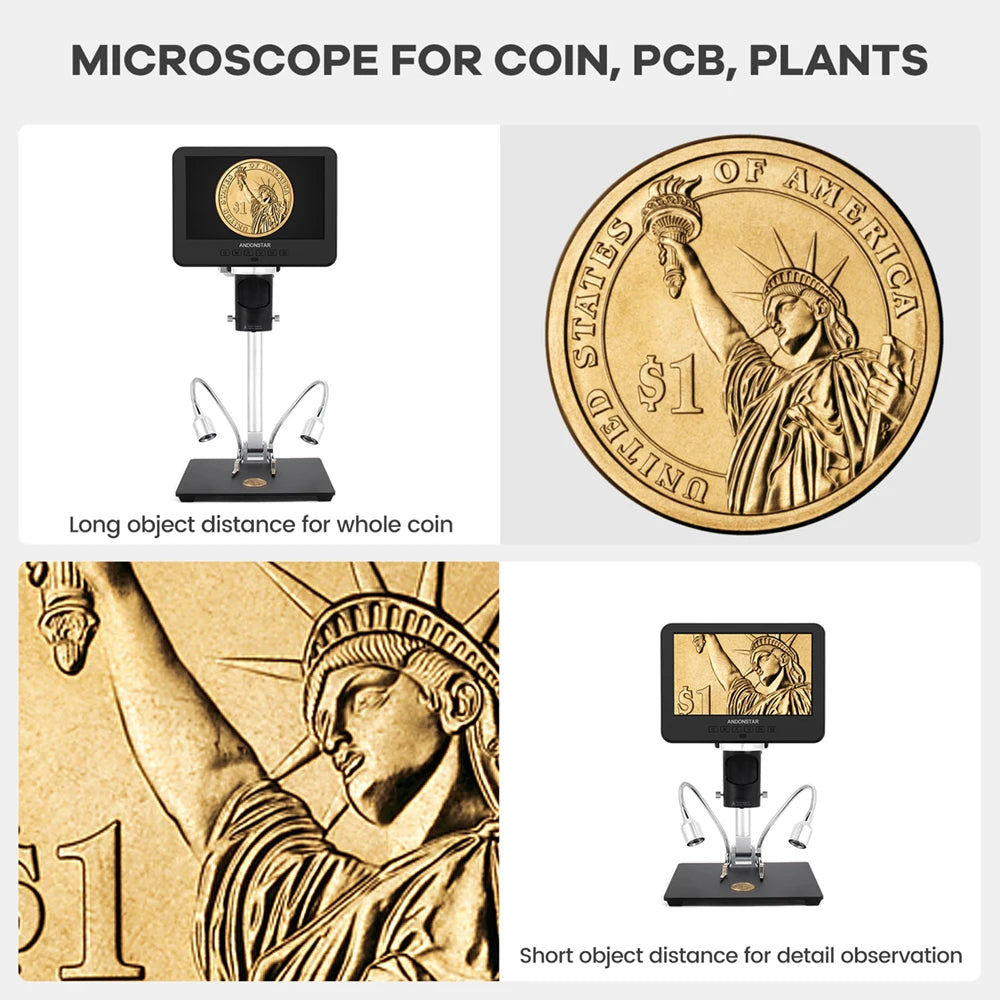 Andonstar 2025 Trinocular 2000X UHD Digital Microscope - Smarsty