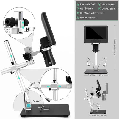 Andonstar 2025 Trinocular 2000X UHD Digital Microscope - Smarsty