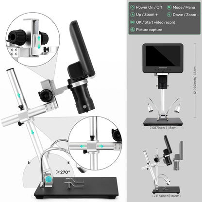 Andonstar 2025 Trinocular 2000X UHD Digital Microscope - Smarsty
