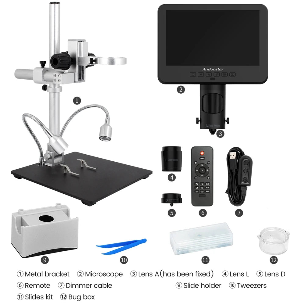 Andonstar 2025 Trinocular 2000X UHD Digital Microscope - Smarsty