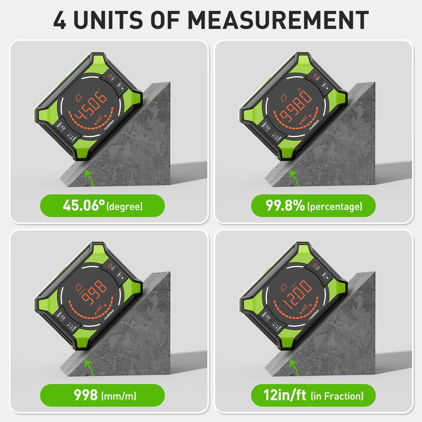 Huepar Digital Laser Angle Gauge with LCD Display - Smarsty