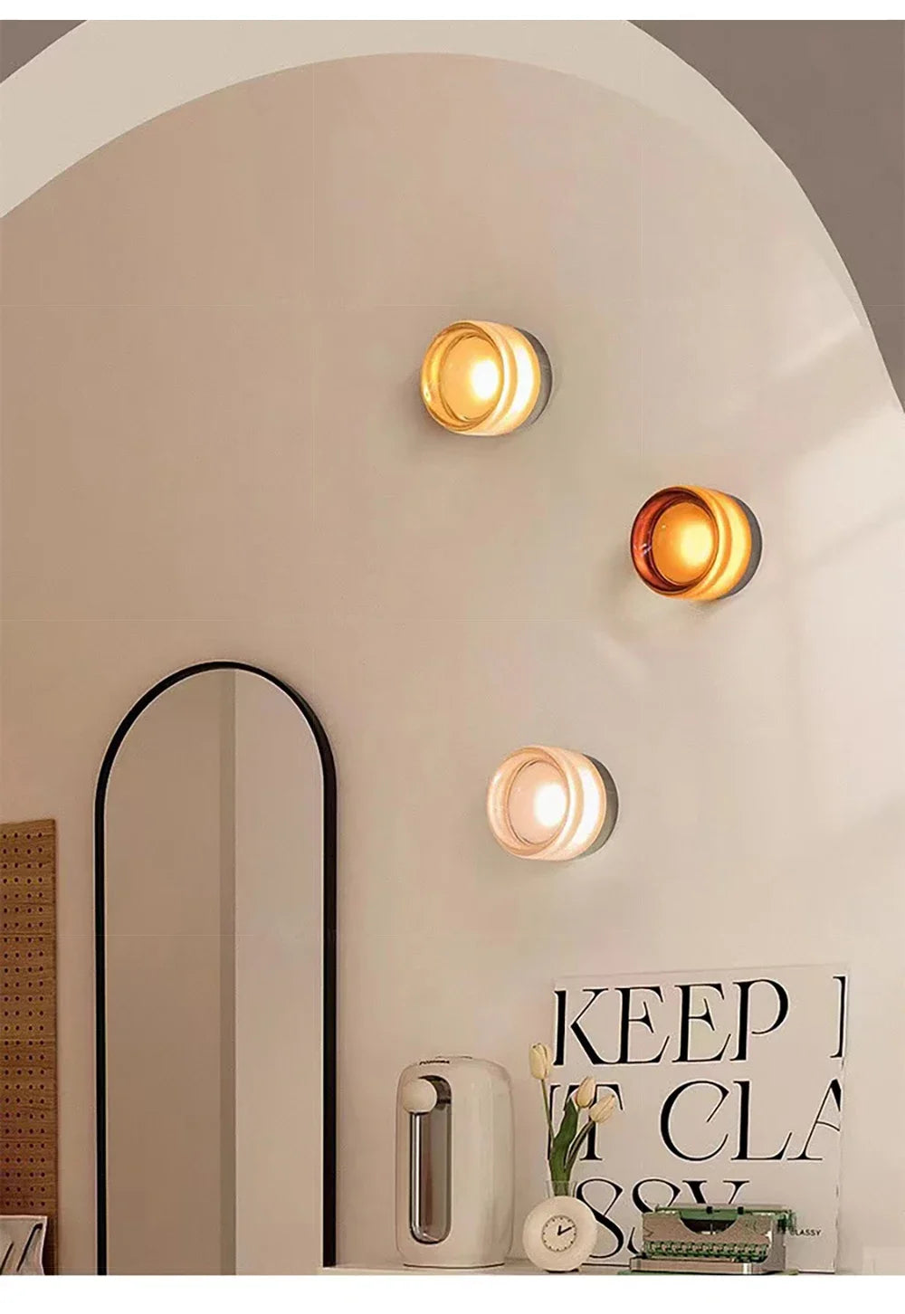 Modern LED Wall Lamp Amber Jelly Fixture for Home Decor - Smarsty