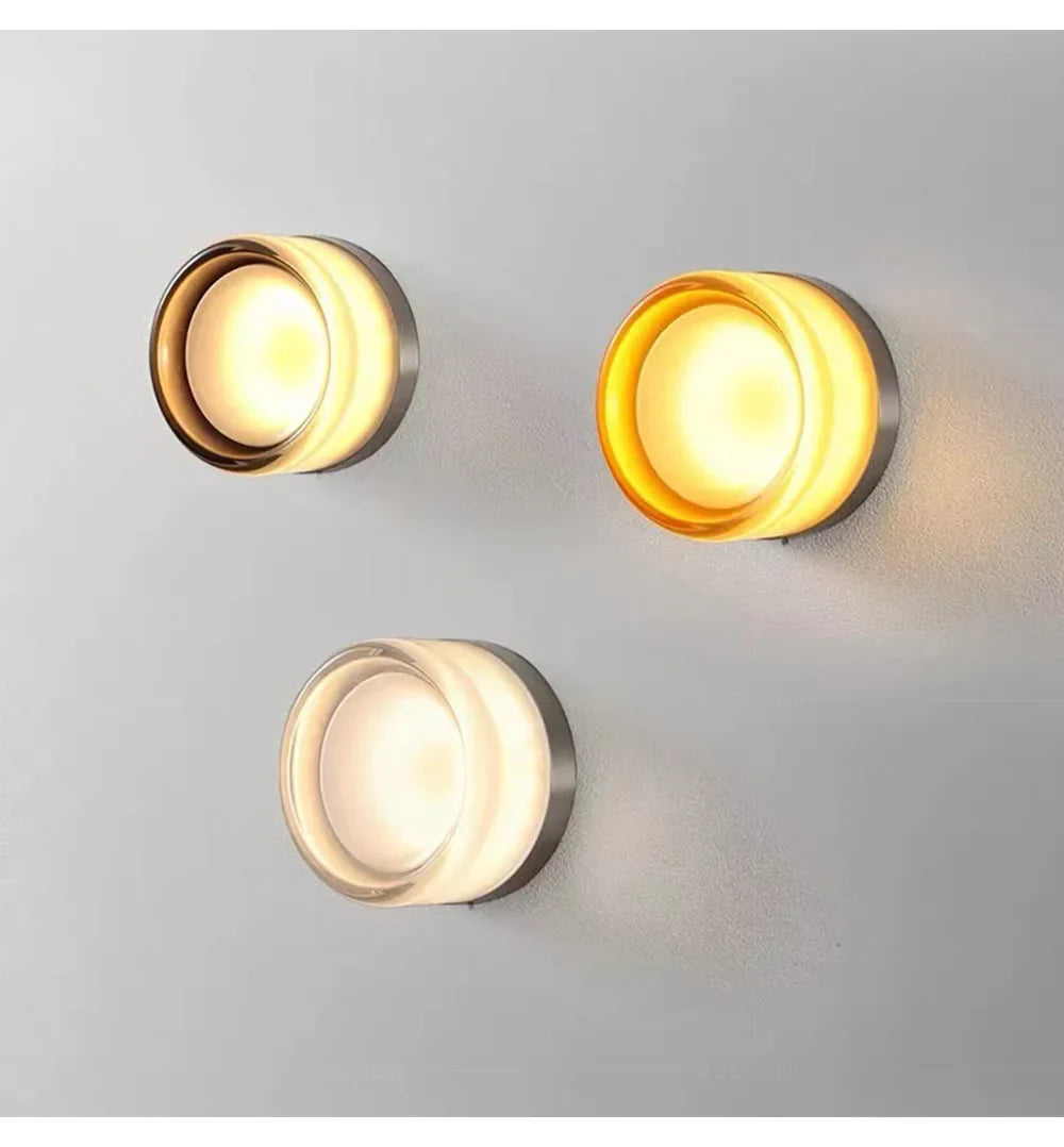Modern LED Wall Lamp Amber Jelly Fixture for Home Decor - Smarsty