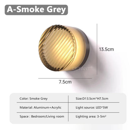 Modern LED Wall Lamp Amber Jelly Fixture for Home Decor - Smarsty