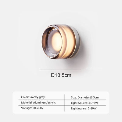 Modern LED Wall Lamp Amber Jelly Fixture for Home Decor - Smarsty