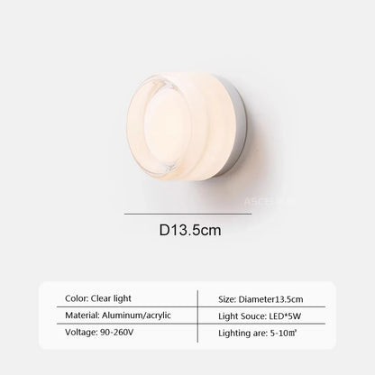 Modern LED Wall Lamp Amber Jelly Fixture for Home Decor - Smarsty