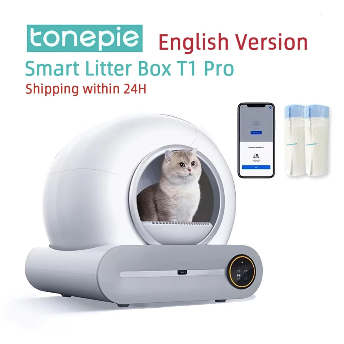 Smart Self Cleaning Cat Litter Box with Enclosed Design - Smarsty