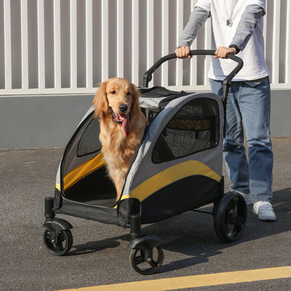 Portable Dog Stroller for Large Dogs with Breathable Carrier - Smarsty