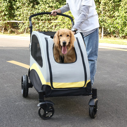 Portable Dog Stroller for Large Dogs with Breathable Carrier - Smarsty