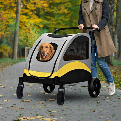 Portable Dog Stroller for Large Dogs with Breathable Carrier - Smarsty