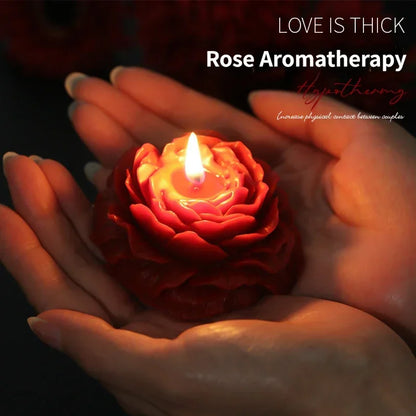 Low Temperature Peony Rose Heart Candle Handmade - Smarsty