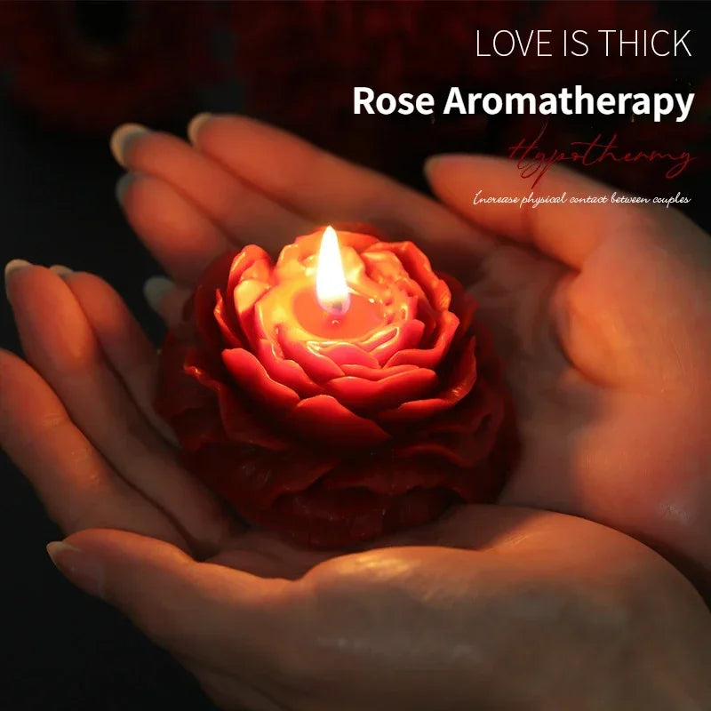 Low Temperature Peony Rose Heart Candle Handmade - Smarsty