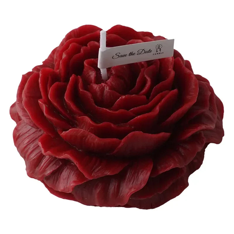 Low Temperature Peony Rose Heart Candle Handmade - Smarsty