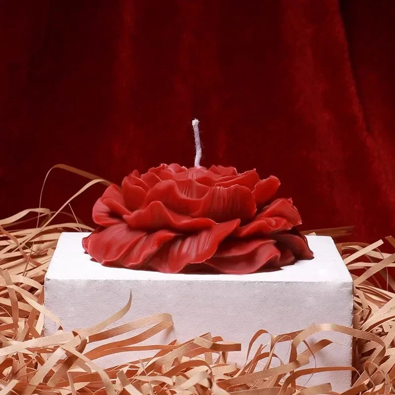 Low Temperature Peony Rose Heart Candle Handmade - Smarsty