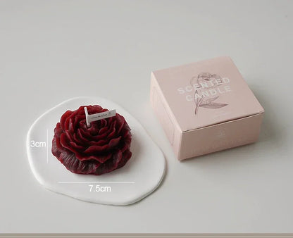 Low Temperature Peony Rose Heart Candle Handmade - Smarsty